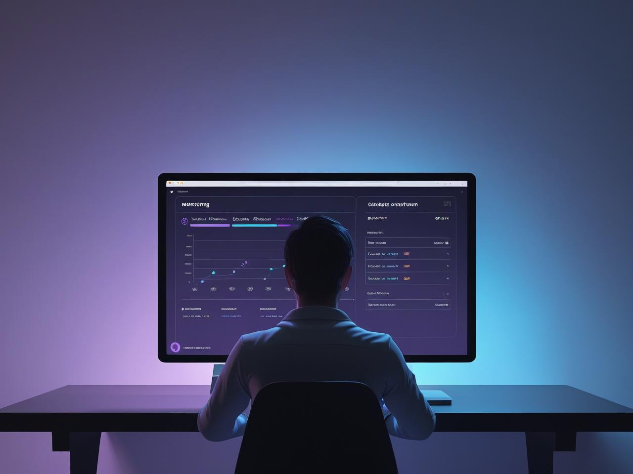 Data reporting dashboard on a laptop screen